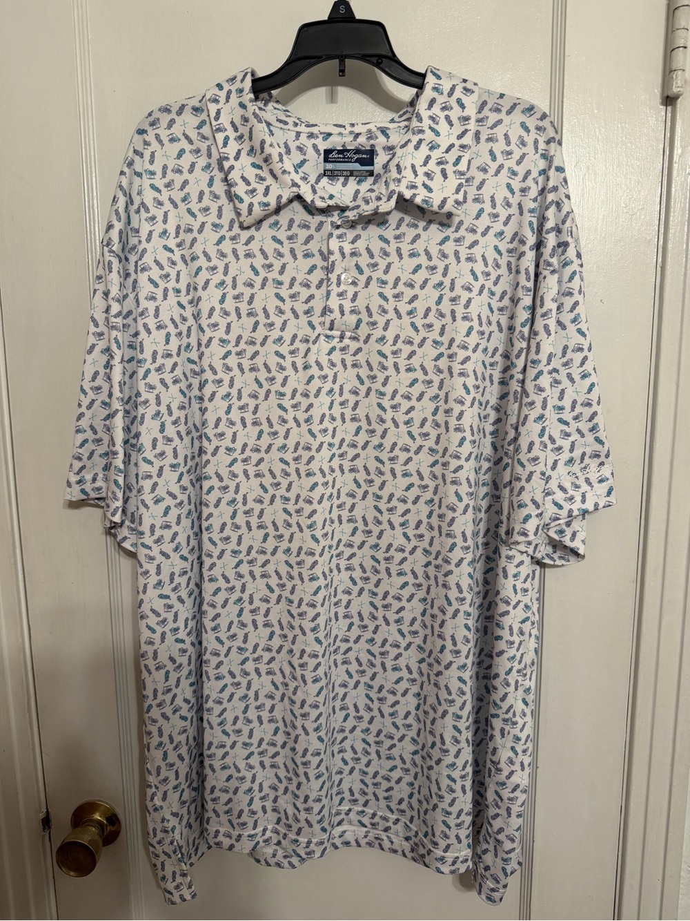 Hogan White Polo with Blue